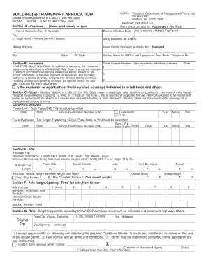 Wisconsin Building Transport Application