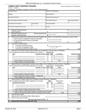 Consulting services invoice template - Attachments for FDM 8-25-10: Consultant Contract ... - Wisconsin.gov - roadwaystandards dot wi