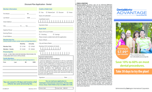 DentalWorks Advantage Discount Plan Application