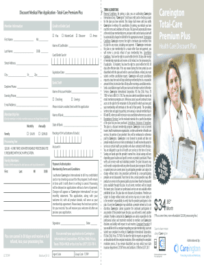 Discount Medical Plan Application - Total-Care Premium Plus