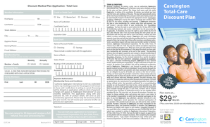 Discount Medical Plan Application