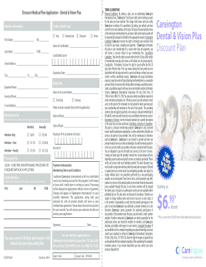Discount Medical Plan Application - Dental & Vision Plus