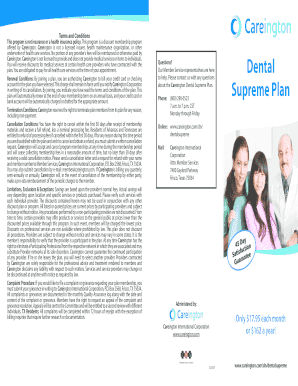 Careington Dental Supreme Plan Membership Agreement