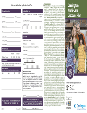 Discount Medical Plan Application