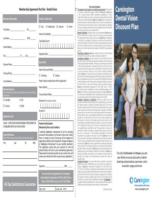 Careington Dental Vision Membership Agreement
