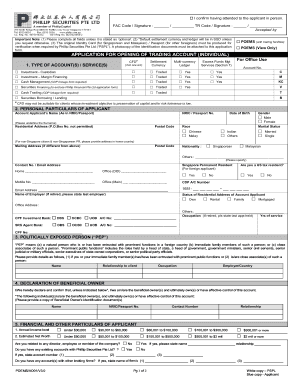 Phillip Securities Trading Account Application