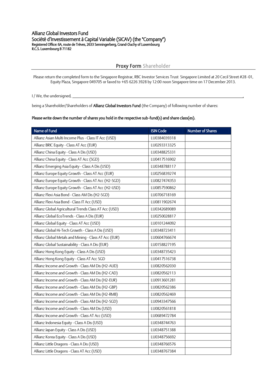 Allianz Global Investors Fund Proxy Form