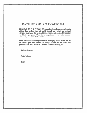 Patient Application Form
