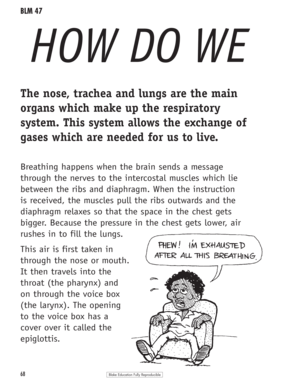 How Do We Breathe Educational Worksheet