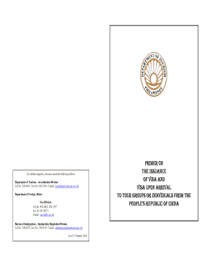 Philippines Tour Group Visa Application