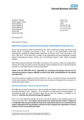 NHS Invoice Template for Clinical Commissioning Groups