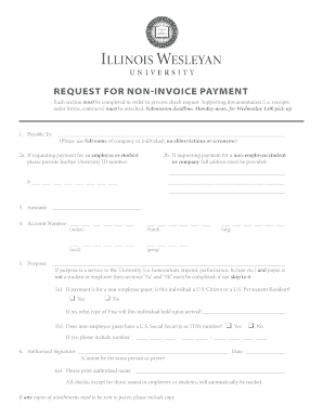 Request for Non-Invoice Payment