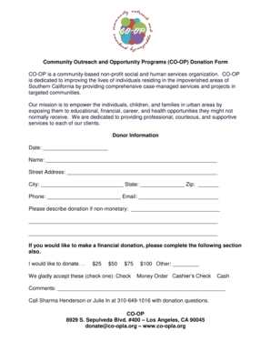 CO-OP Donation Form