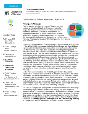 Fillable email template - School Newsletter Template Word - Calgary Board of Education