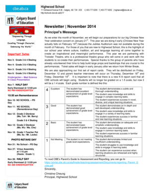 Newsletter templates pdf - View School Profile - CBE