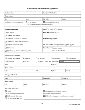 Central Point of Coordination Application