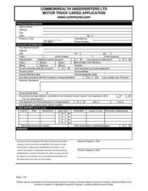 Inland Marine Basic Application