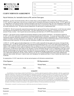 Client Services Agreement