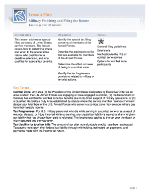 US Military Tax Filing Guide