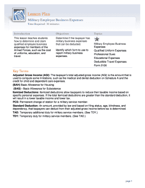 Military Employee Business Expenses Guide