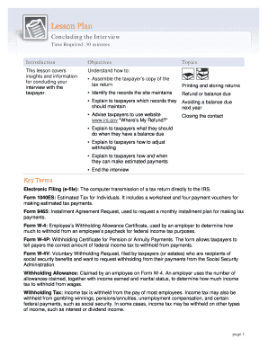 IRS Taxpayer Interview Conclusion Guide