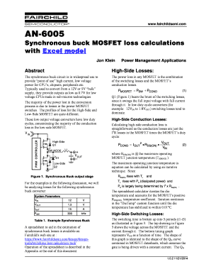 mosfet loss calculation excel