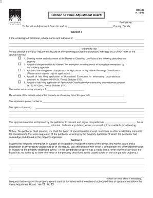 Florida Petition to Value Adjustment Board