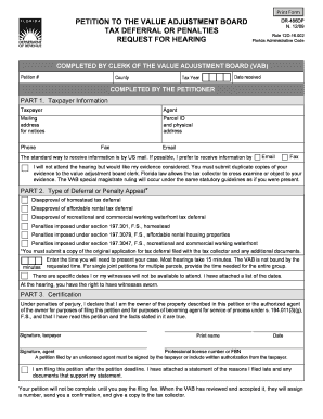 Petition to the Value Adjustment Board DR-486DP