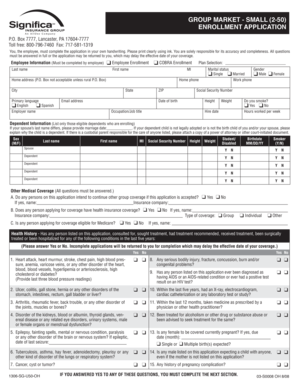 Employee Health Insurance Enrollment Application