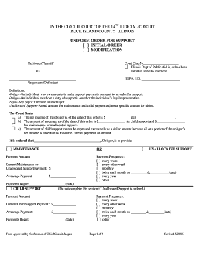 Uniform Order for Support