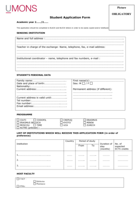 Student Application Form