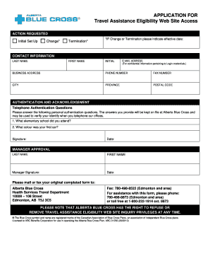 Travel Assistance Eligibility Application