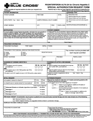 Alberta Special Authorization Request Form