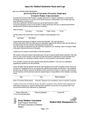 Circumcision Consent Form