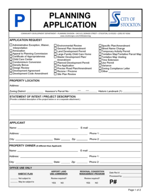 Planning Application Form