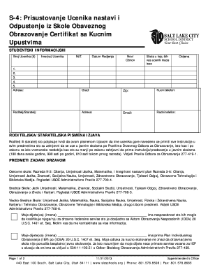 Utah Home Schooling Exemption Certificate