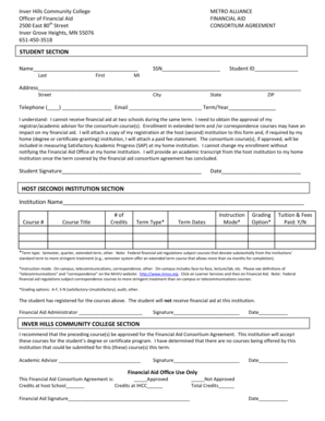 Financial Aid Consortium Agreement