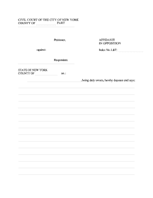 Affidavit in Opposition