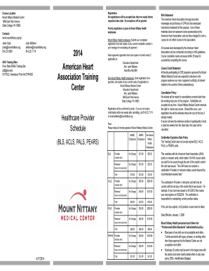 AHA CPR Course Registration Form