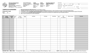 Tuberculin Screening Form