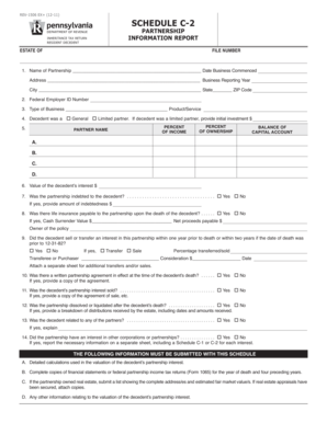 Partnership Inheritance Tax Return Information Report