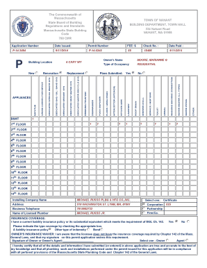 Massachusetts Building Permit Application