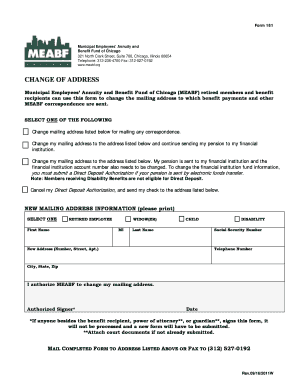 MEABF Change of Address Form