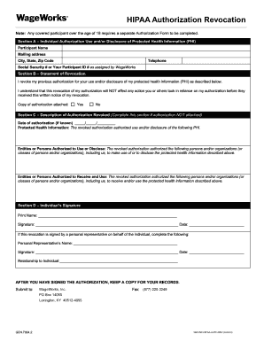 HIPAA Authorization Revocation Form