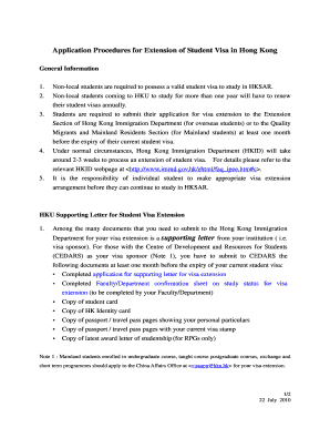 Student Visa Extension Application