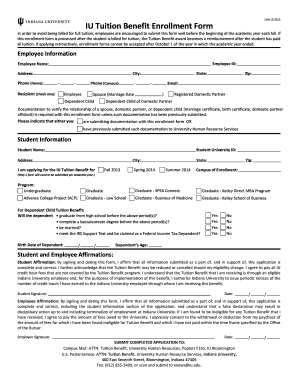 IU Tuition Benefit Enrollment Form