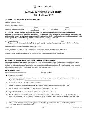 FMLA Medical Certification Form