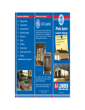 84 Lumber Custom Pole Barn Request Form