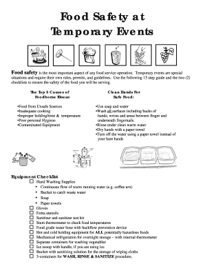 Temporary Food Event Application