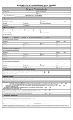 Permit to Construct or Demolish Application